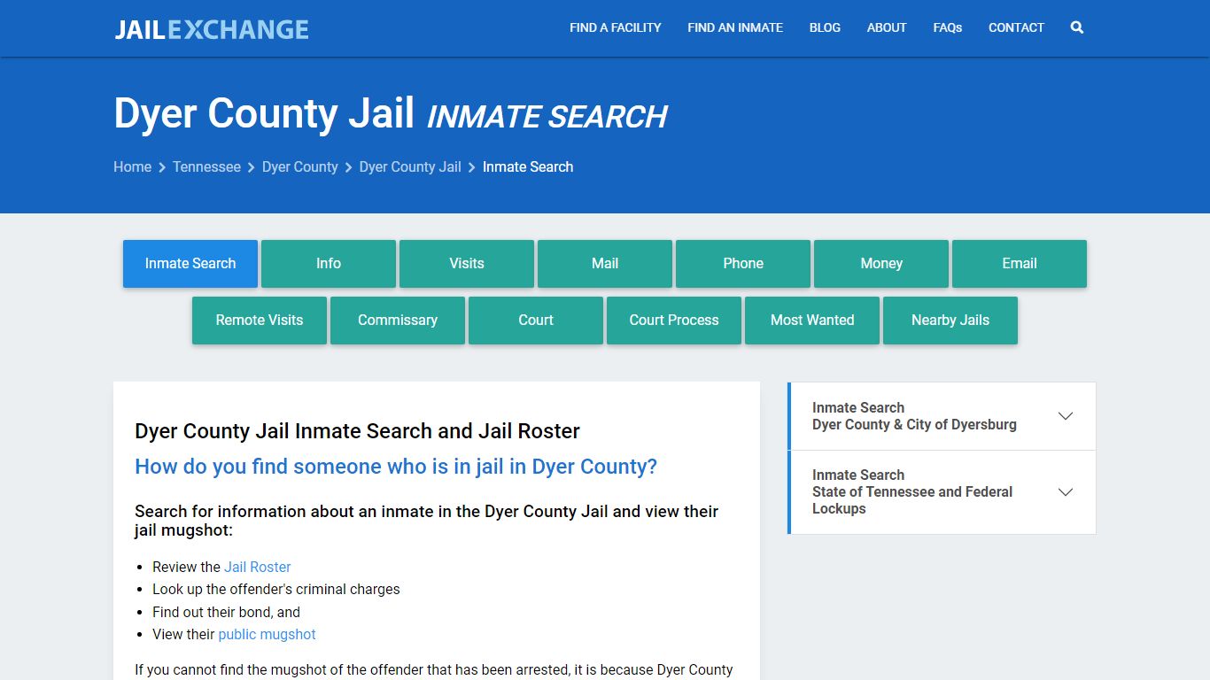 Inmate Search: Roster & Mugshots - Dyer County Jail, TN